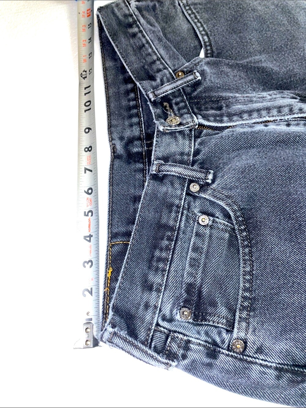 Men’s EUC VINTAGE LEVI’S 505 Reg Straight Sz  34/32 faded blk & grey faded Jeans - Picture 5 of 10